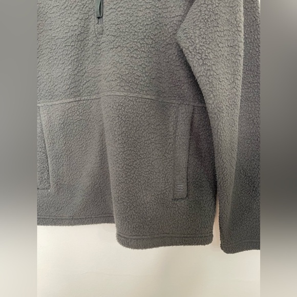 Free Fly Men’s Bamboo Sherpa Fleece Quarter zipper In Dark Gray Size S Outdoor - Picture 2 of 7